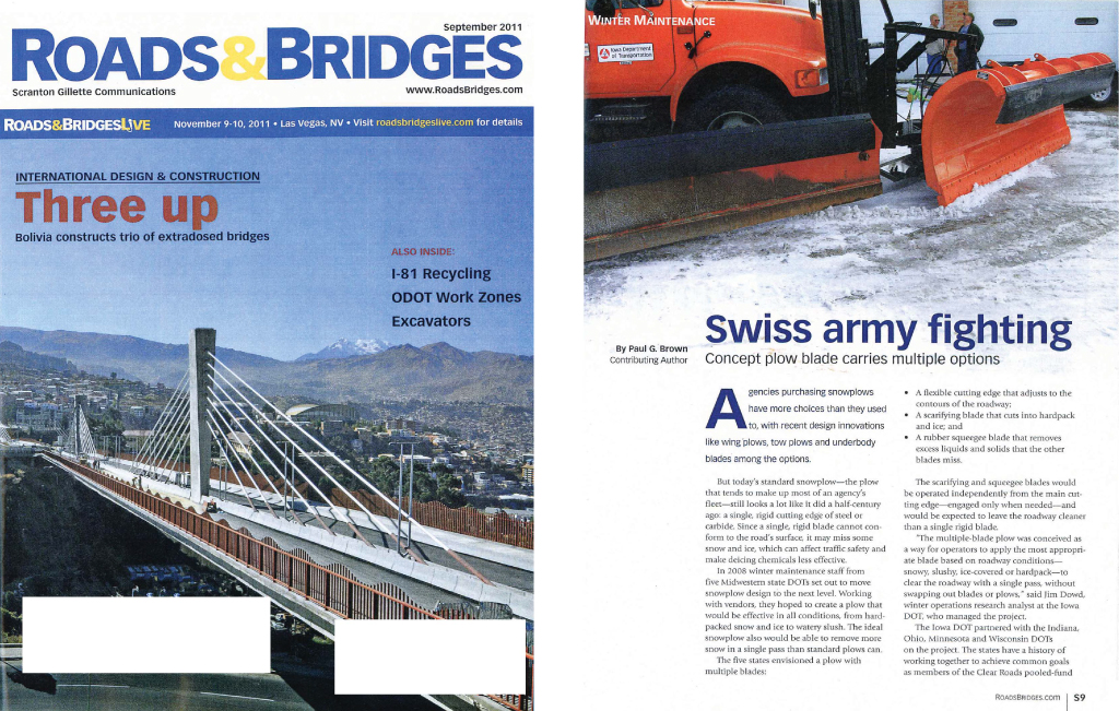 Swiss Army Fighting article in Roads & Bridges